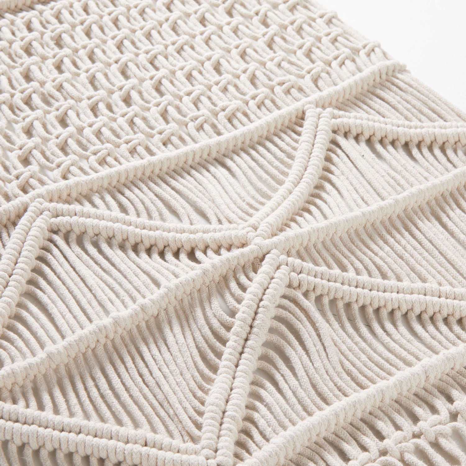 Tischläufer L 180 X B 35cm MACRAMÉ In Creme 6 Tischläufer L 180 X B 35cm MACRAMÉ In Creme - Image 6