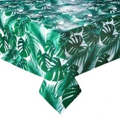 Wachstischdecke Monstera 140x200 Cm WATERPROOF In Dunkelgrün